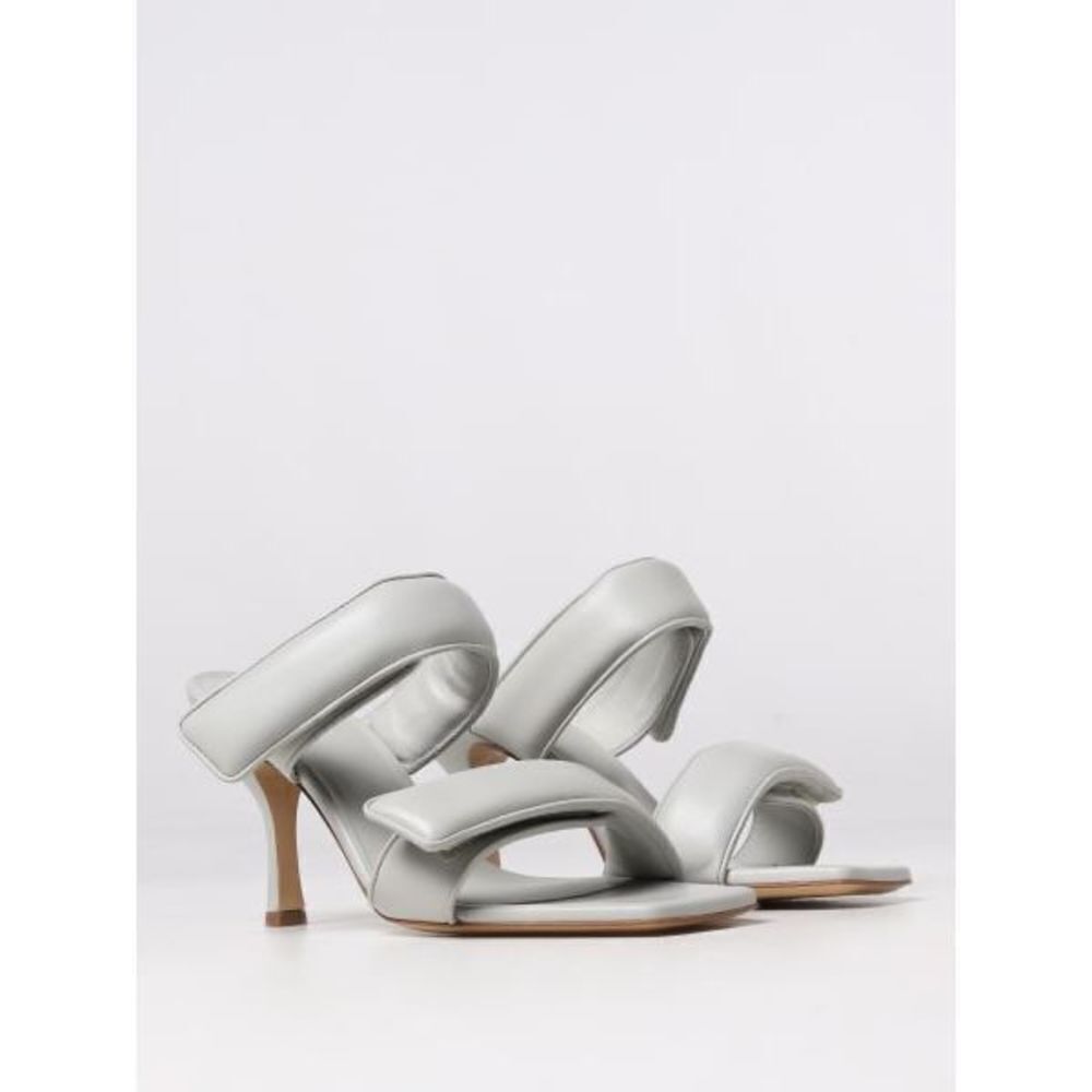 GIA BORGHINI 85mm Leather High Heel Sandals Steel Grey White Women's Size 40 - Picture 2 of 9